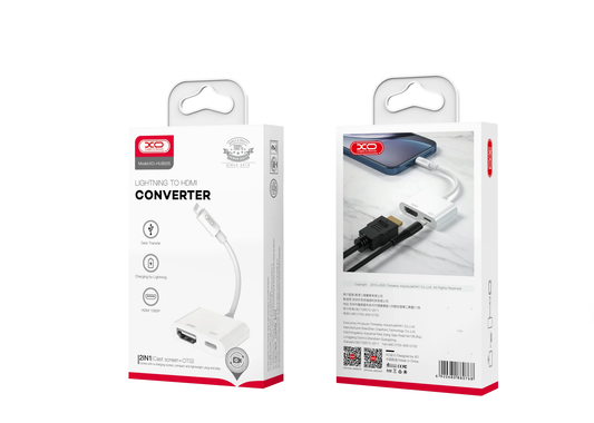Lightning Audio and Video Adapter - HDMI / Lightning XO Design HUB005, White