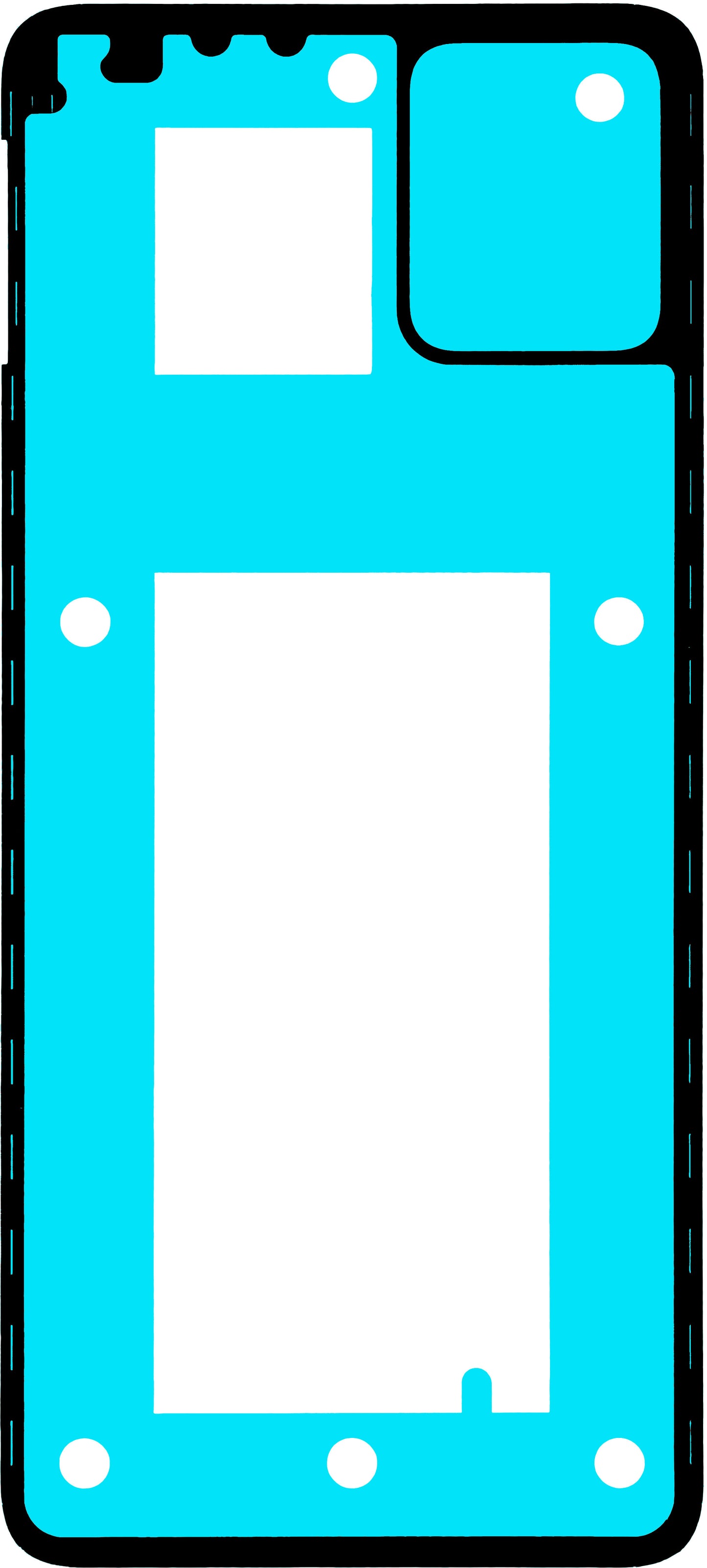 Motorola Moto G32 Battery Cover Adhesive, Service Pack 5D78C21144