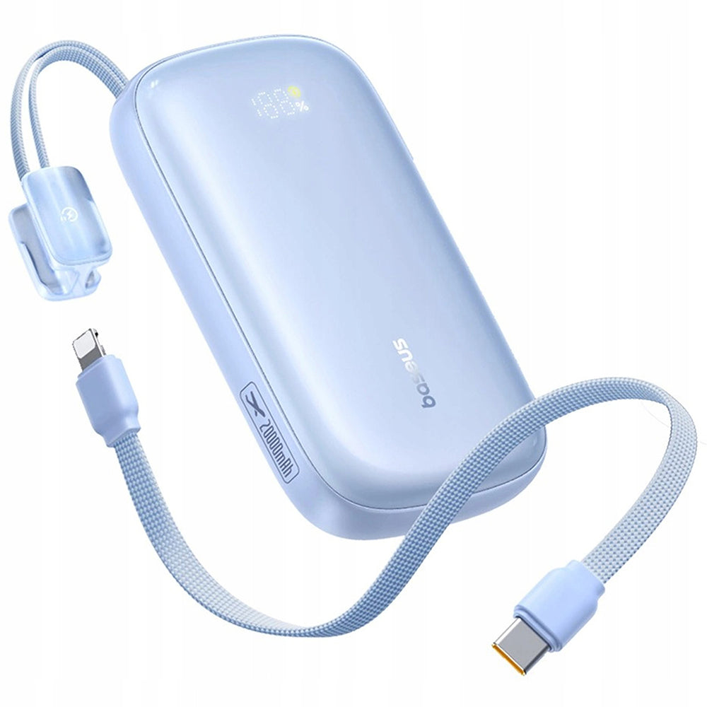 Baseus EnerFill FC21 Qpow 3 Ultra External Battery, 10000mAh, 22.5W, QC + PD, 1 x USB-A - 1 x USB-C, Blue E0027L03