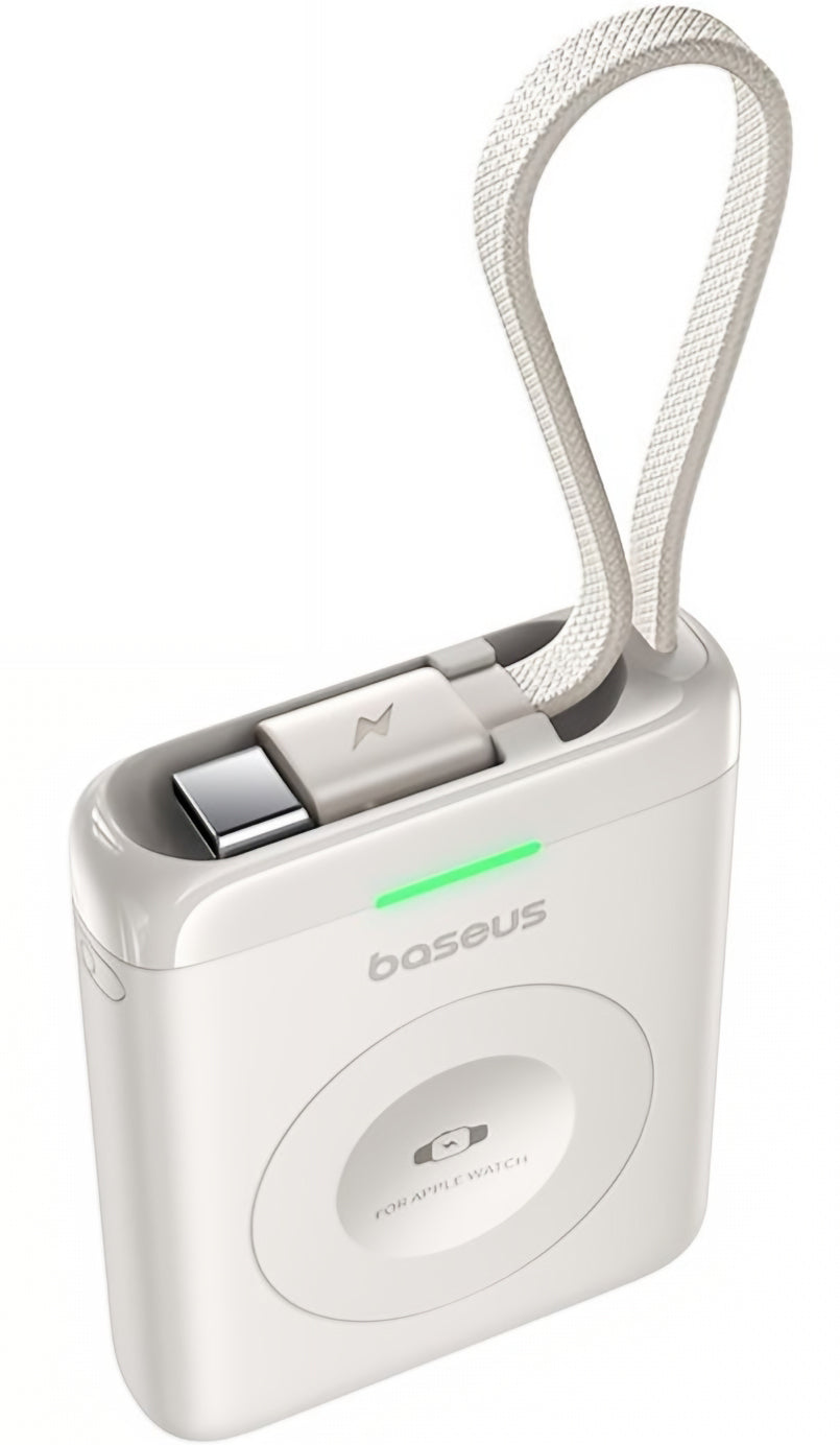 Baseus EnerFill FW11 Wireless External Battery for Apple Watch Series, 1640mAh, 5W, 1 x QI, White E0205302