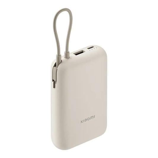 Xiaomi Pocket Edition Pro External Battery, 10000mAh, 33W, QC + PD, 1 x USB-A - 1 x USB-C, Beige BHR9072GL