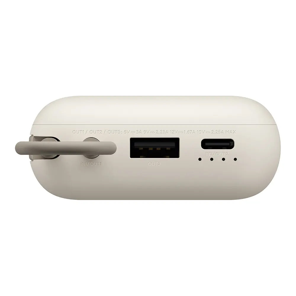 Xiaomi Pocket External Battery, 10000mAh, 22.5W, QC + PD, 1 x USB-A - 2 x USB-C, Beige BHR9072GL