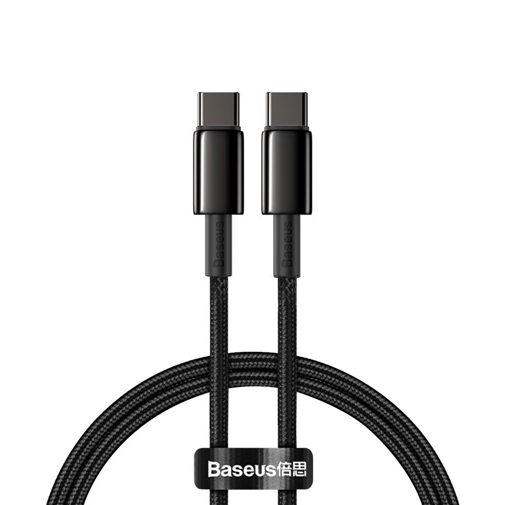 USB-C Data and Charging Cable - USB-C Baseus Tungsten Baseus Tungsten Gold, 100W, 2m, Black CATWJ-A01 CATWJ-A01