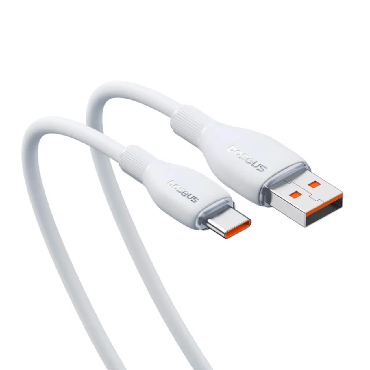 USB-A to USB-C Baseus Pudding Data and Charging Cable, 100W, 1.2m, White