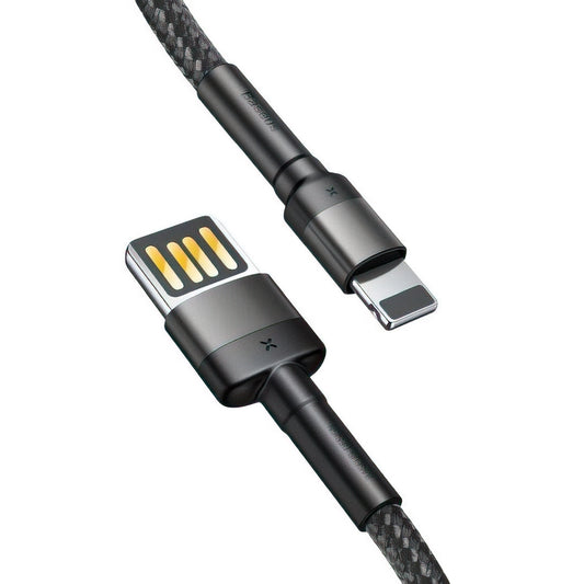 USB-A to Lightning Data and Charging Cable Baseus Cafule Special Edition, 18W, 1m, Gray CALKLF-GG1