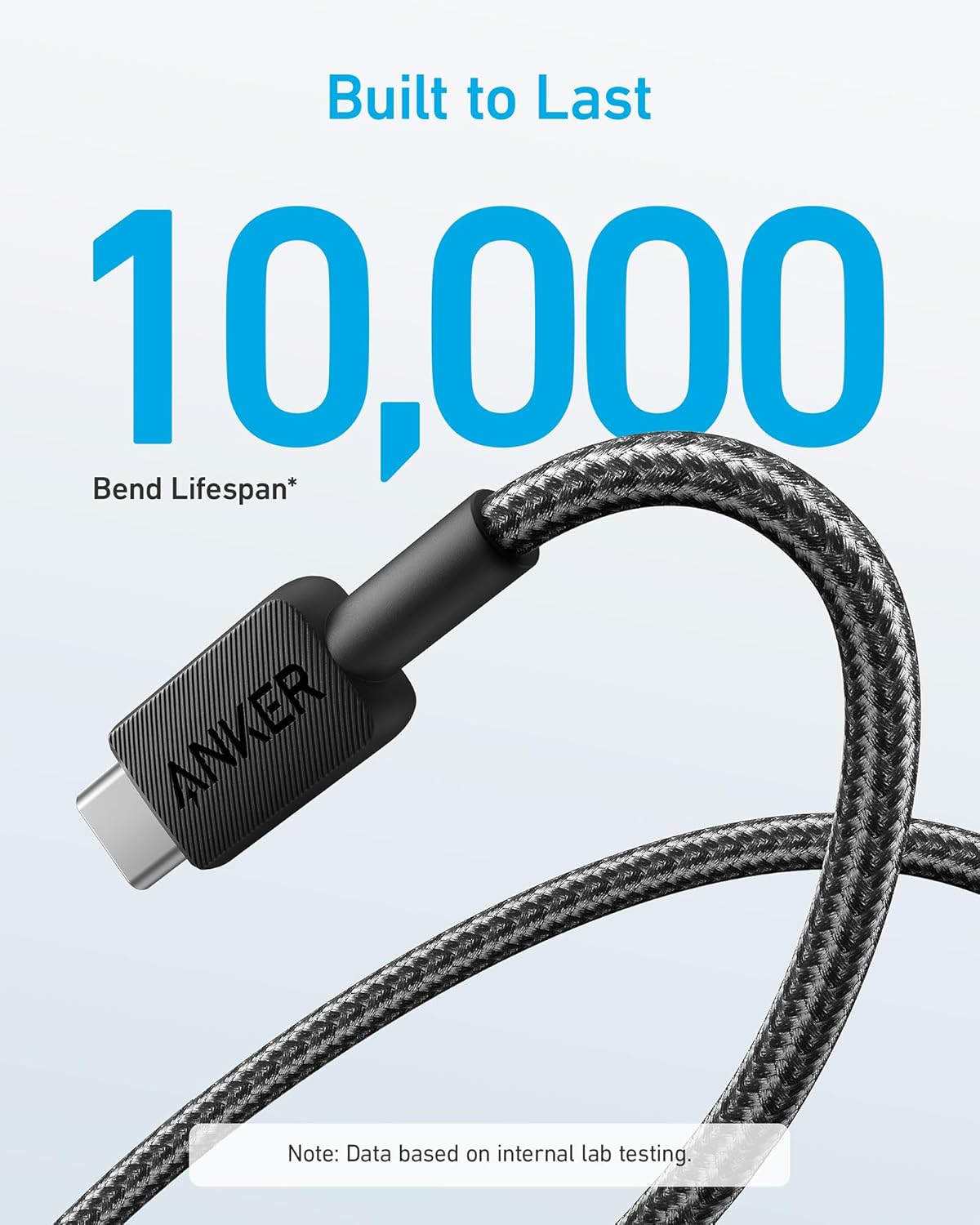 Anker 322 USB-A to USB-C Data and Charging Cable, 18W, 1.8m, Black A81H6G11