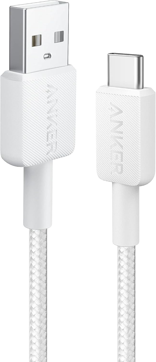 Anker 322 USB-A to USB-C Data and Charging Cable, 18W, 0.9m, White A81H5G21