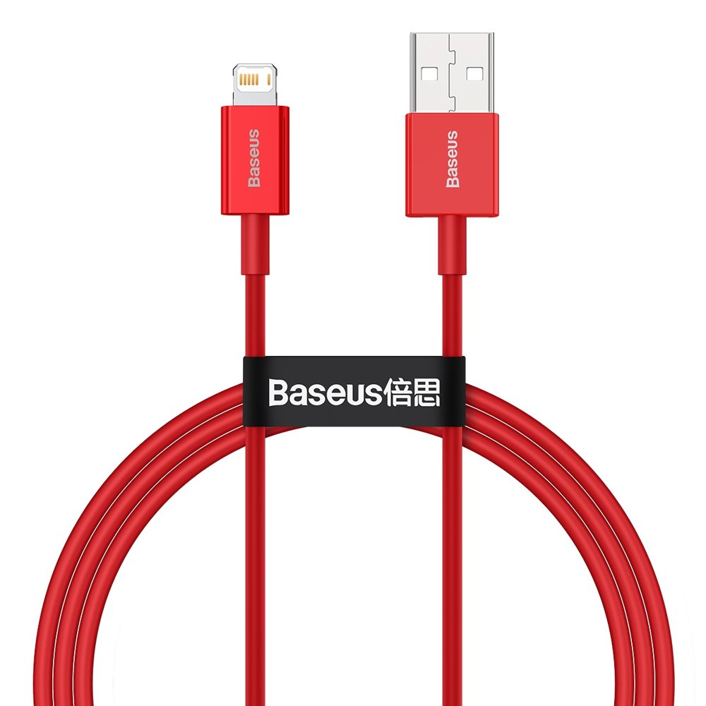 Data and Charging Cable USB-A - Lightning Baseus Superior Series, 20W, 1m, Red CALYS-A09