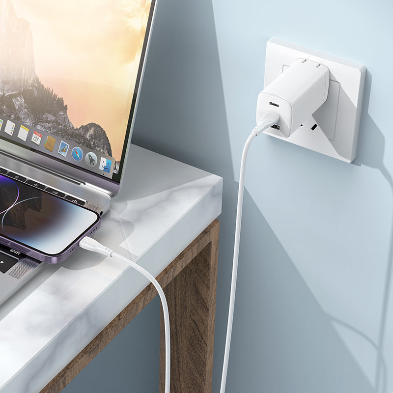 USB-C to Lightning Data and Charging Cable Borofone BX121 Energy, 27W, 1m, White