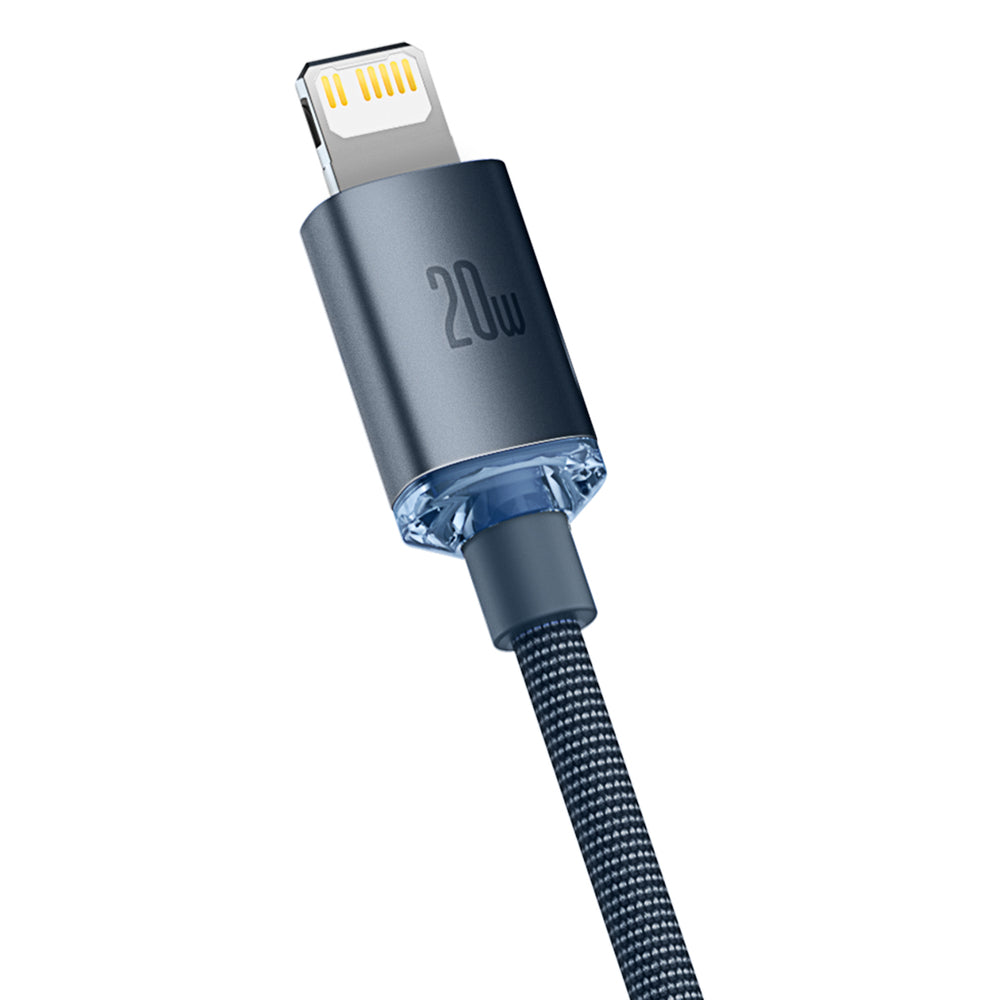 USB-C to Lightning Data and Charging Cable Baseus Crystal Shine Series, 20W, 1.2m, Black CAJY000201