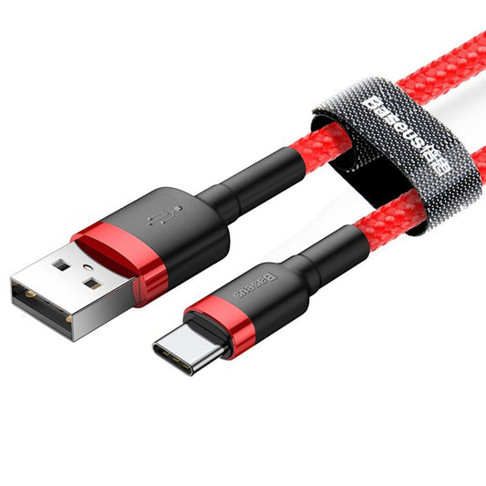 Data and Charging Cable USB-A - USB-C Baseus Cafule, 18W, 2m, Red CATKLF-C09
