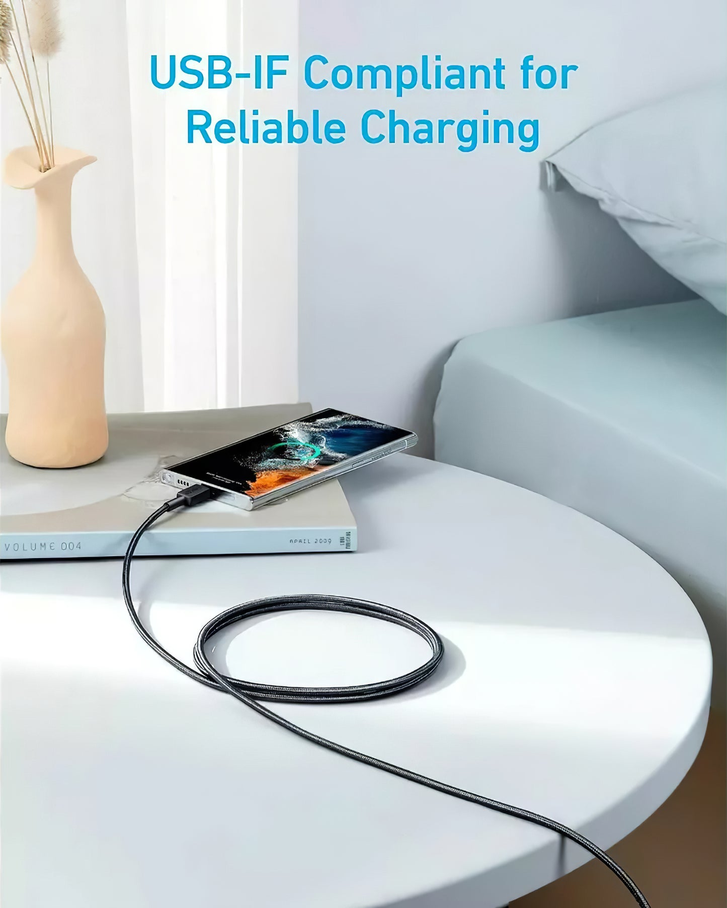 USB-C Data and Charging Cable - USB-C Anker 322, 60W, 0.9m, Black A81F5G11