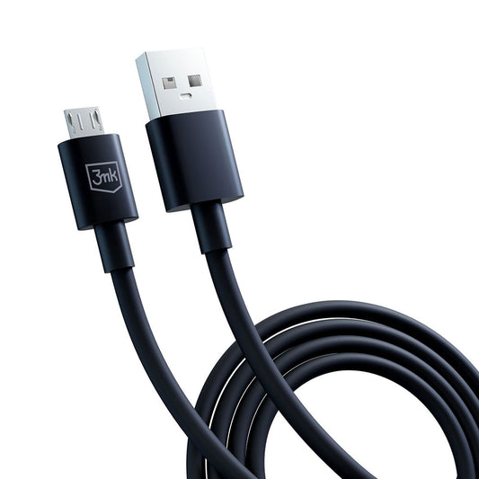USB-A to microUSB Data and Charging Cable 3MK Hyper, 18W, 1.2m, Black