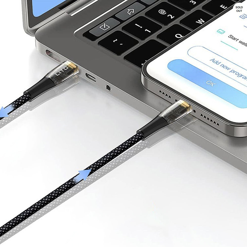 USB-C Data and Charging Cable - USB-C Lito LD01, 60W, 1.2m, Black