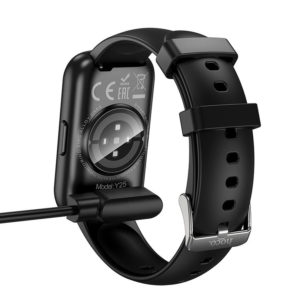 Charging Cable for HOCO Y25 Smartwatch, USB-A, Black