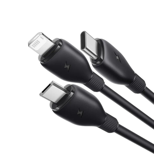 USB-C Charging Cable - Lightning / microUSB / USB-C Baseus Ultra Fast 3in1, 20W, 0.8m, Black P10377501111-00