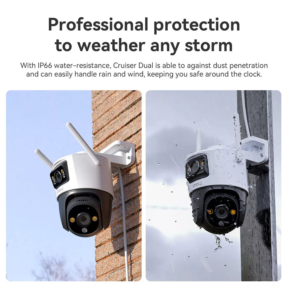 Imou Cruiser Dual Surveillance Camera, Wi-Fi, 2.8K + 2.8K, IP66, Outdoor IPC-S7XP-10M0WED-0360B