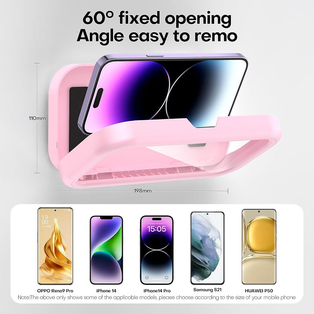 Techsuit LC-999 Wall Case with Touch Membrane for Phone, Waterproof, Rose Gold