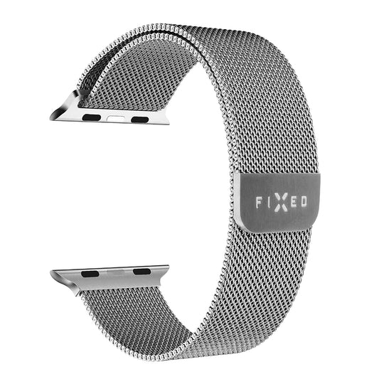 Fixed Mesh Strap for Apple Watch 42mm / 41mm / 40mm / 38mm Series, Silver