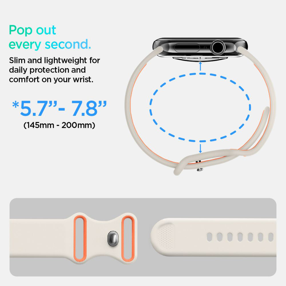 Spigen Nano Pop Strap for Apple Watch 42mm / 41mm / 40mm / 38mm Series, Beige