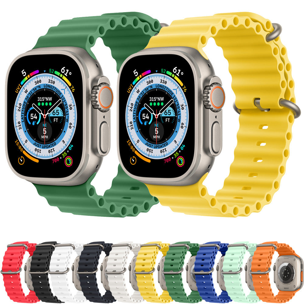 Techsuit W038 Strap for Apple Watch 42mm / 41mm / 40mm / 38mm Series, Dark Green