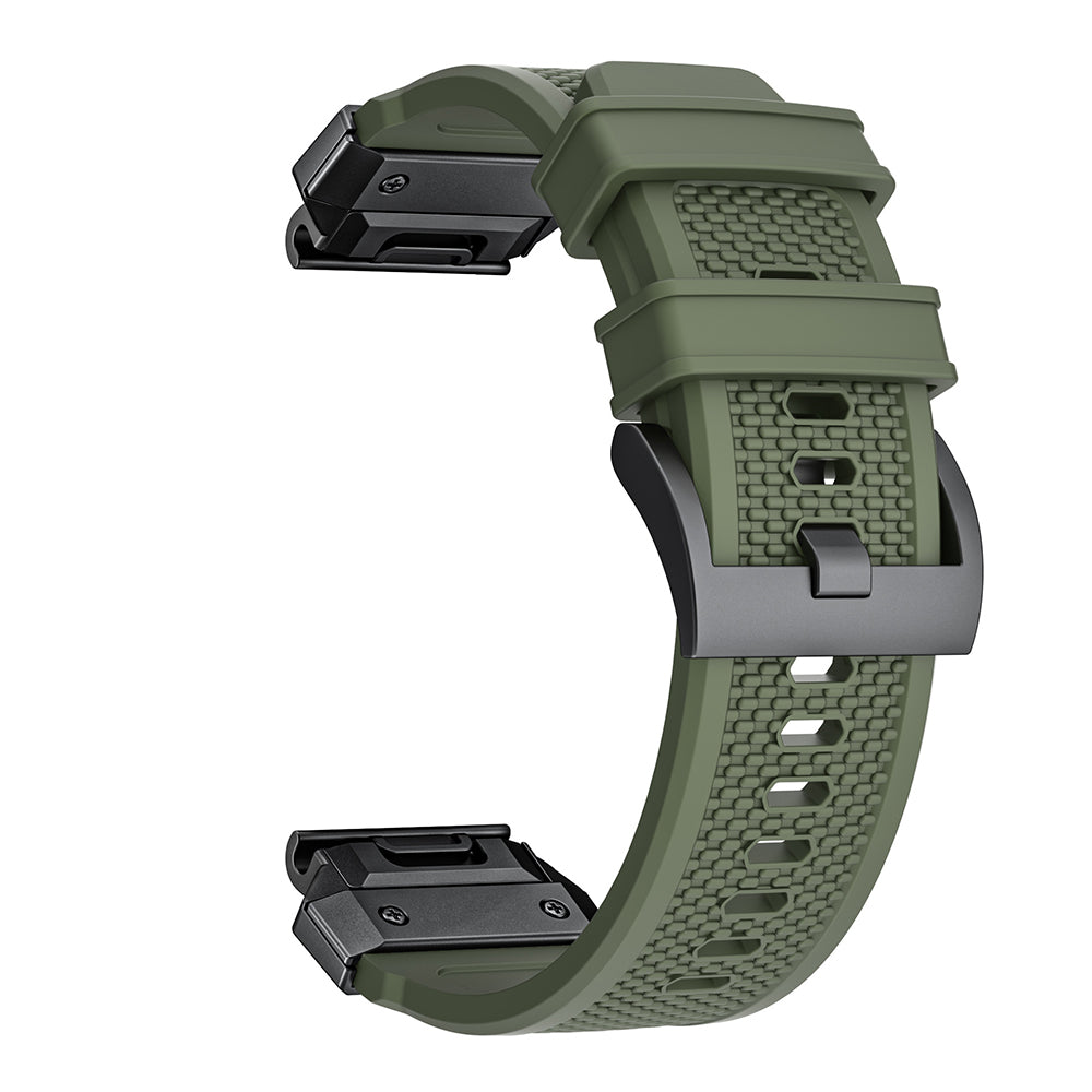 Techsuit W068 Strap for Garmin Watch Fenix / Forerunner / Approach Series, 22mm, Black Orange