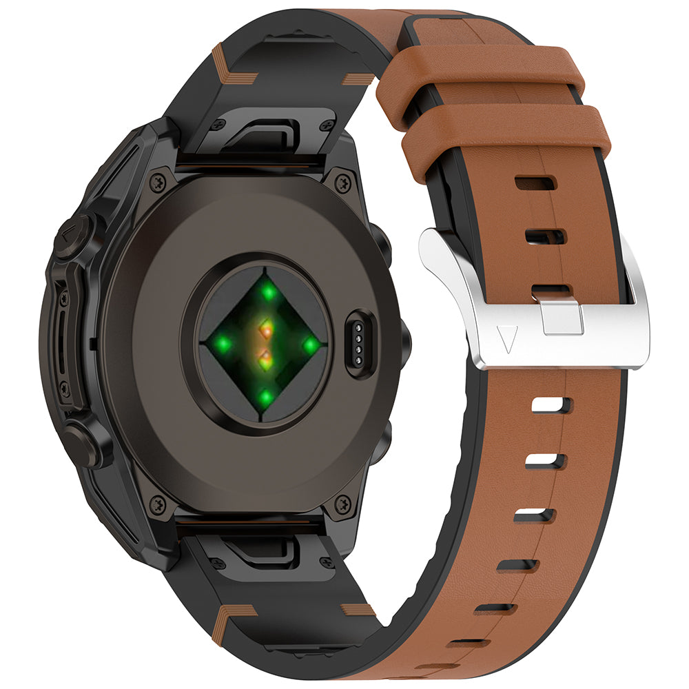 Techsuit W071 Strap for Garmin Watch Fenix Series, 26mm, Brown