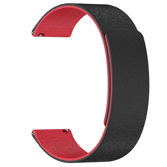 Techsuit W074 Strap for Samsung Galaxy Watch Series, 20mm, Black Red