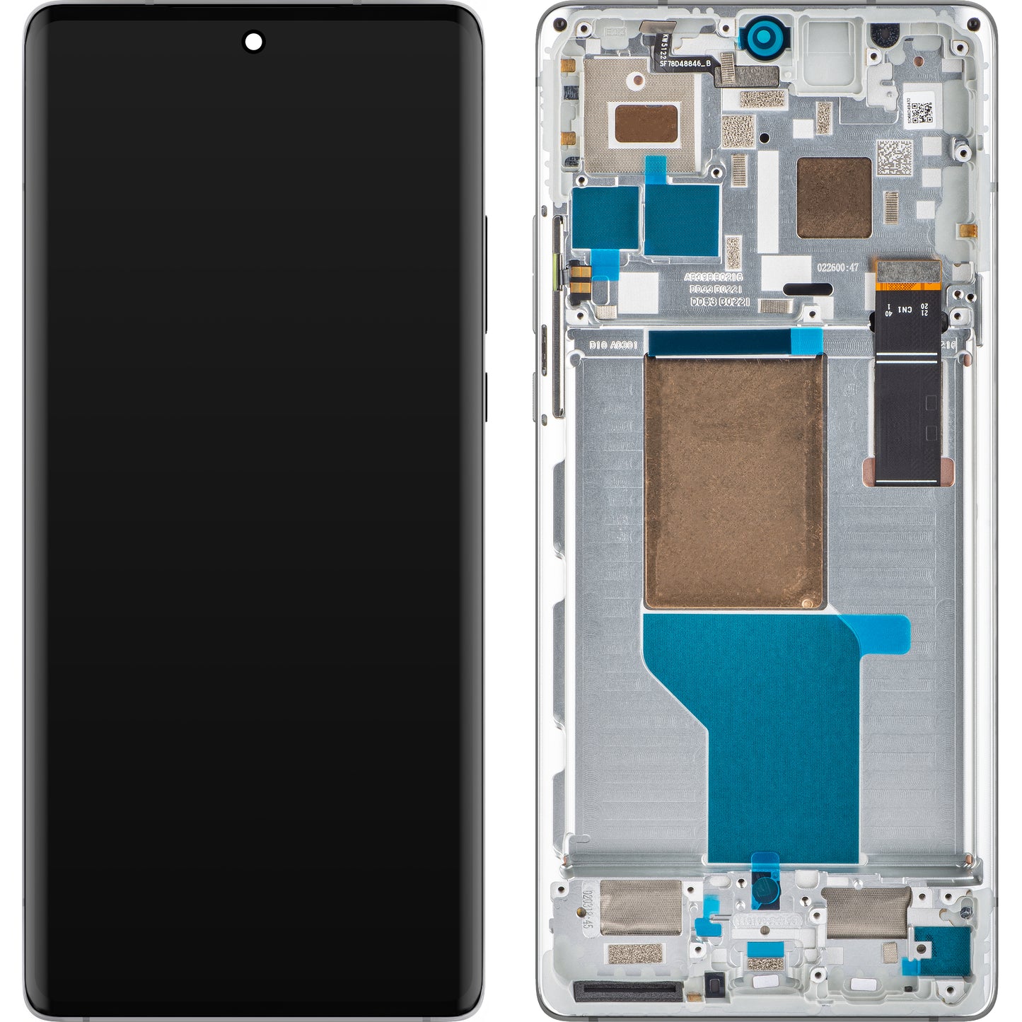 Motorola Edge 30 Ultra Touchscreen Display with Frame, Starlight White, Service Pack 5D68C21453