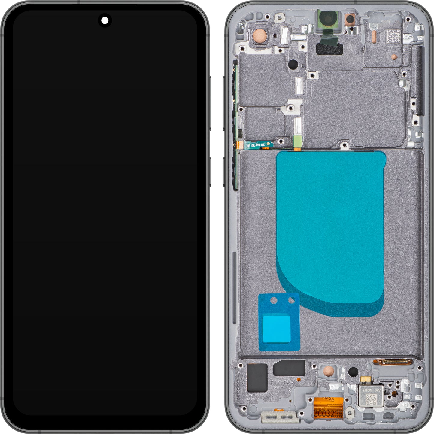 MP Touchscreen Display compatible with Samsung Galaxy S23 FE S711, with Frame, Black