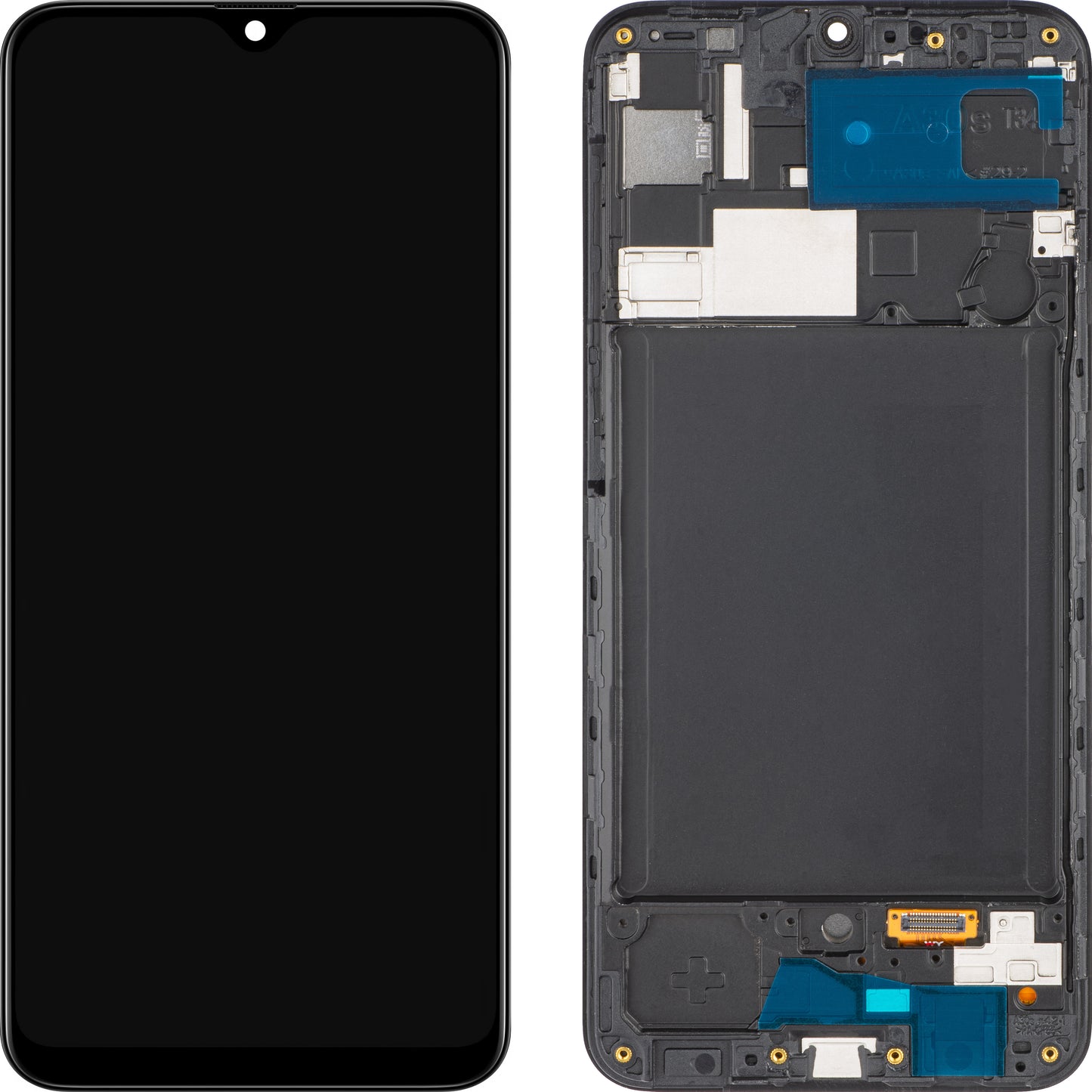 MP Touchscreen Display compatible with Samsung Galaxy A30s A307, with Frame, Black