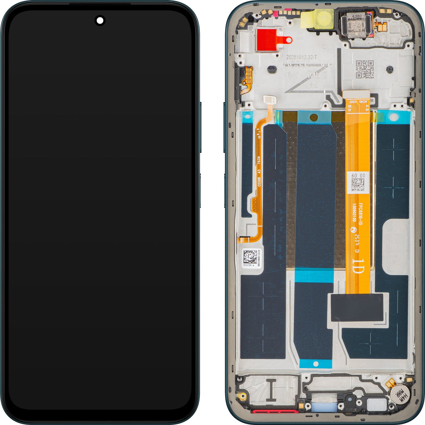 Oppo A6 4G Display with Touchscreen, Frame, Blue (Sapphire Blue), Service Pack 621029000743