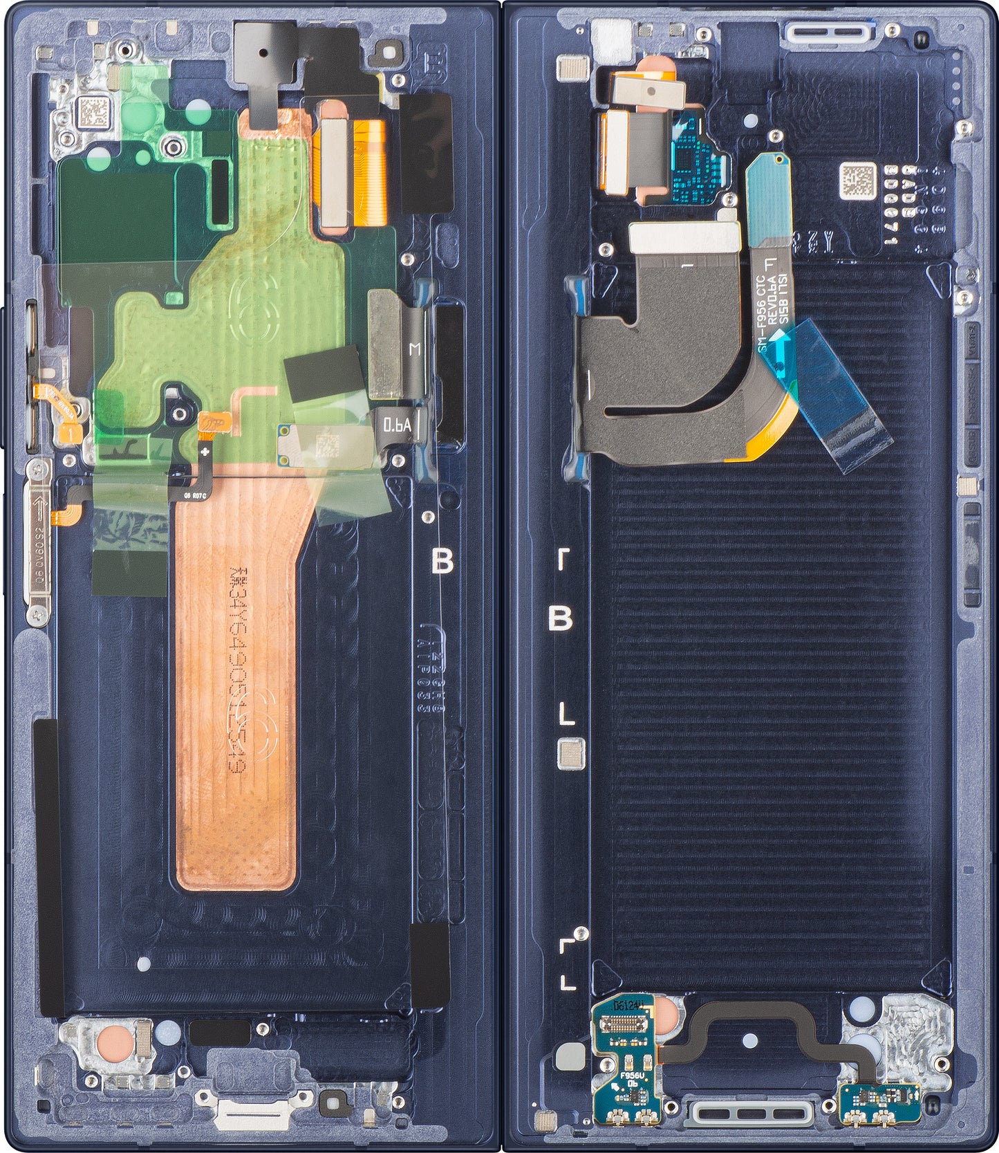Samsung Galaxy Z Fold6 F956 Touchscreen Display, with Frame, Sub Inner, Navy, Service Pack GH82-35042C