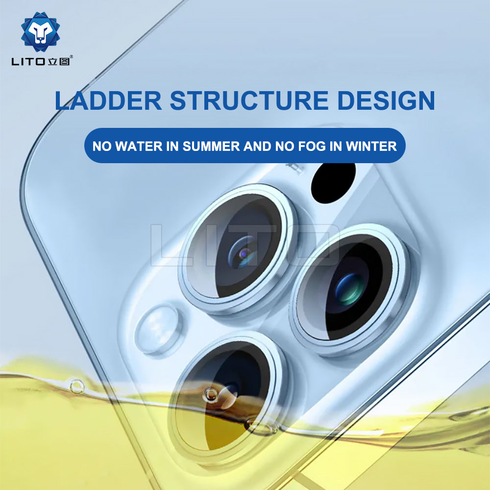 Lito S+ Rear Camera Protective Film for Apple iPhone 15 Plus / 15, Tempered Glass, Yellow