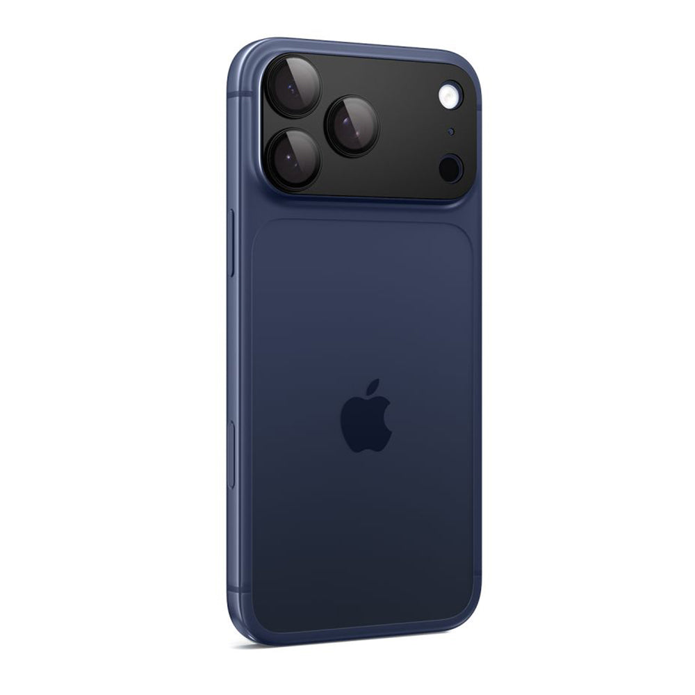 Spigen GlastR EZ FIT Optik Pro XL Rear Camera Protector for Apple iPhone 17 Pro Max, Tempered Glass, Black AGL10649