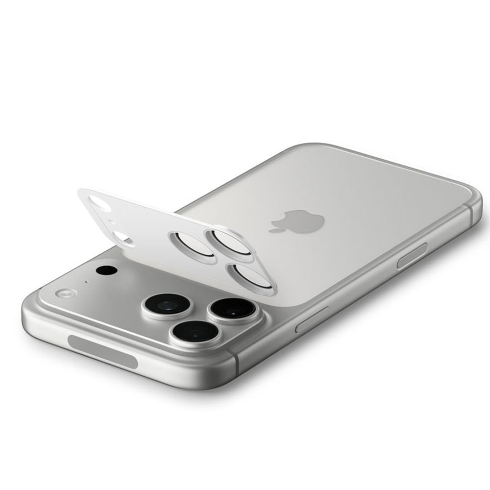 Spigen GlastR EZ FIT Optik Pro XL Rear Camera Protector for Apple iPhone 17 Pro, Tempered Glass, Silver AGL10647