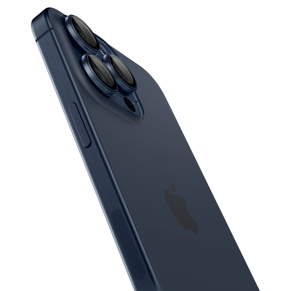 Spigen GlastR EZ FIT Optik Pro Rear Camera Protector for Apple iPhone 16 Pro Max / 16 Pro, Tempered Glass, Set of 2 pieces, Blue