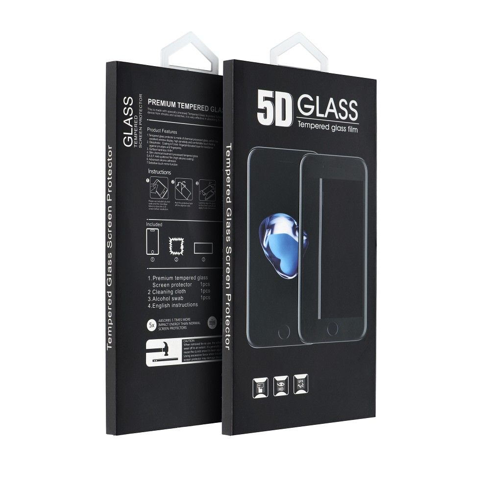 OEM Screen Protector for Xiaomi Redmi 13/12, Glass Shielded, Full Glue, 5D, Black