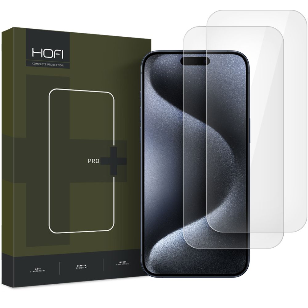 HOFI Glass PRO+ Screen Protector for Apple iPhone 16 Pro Max, Tempered Glass, Full Glue, Set of 2 pieces, 2.5D