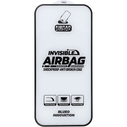 Blueo Anti-broken Screen Protector for Apple iPhone 16 Pro Max, Tempered Glass, Full Glue, 5D, Black