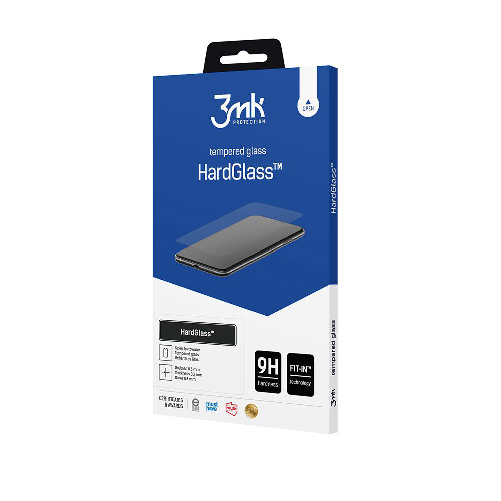 3MK HardGlass Screen Protector for Apple iPhone 16, Tempered Glass, Full Glue