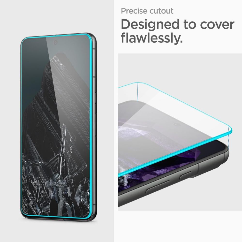 Spigen GlastR Align Master Screen Protector for Google Pixel 8 Pro, Tempered Glass, Full Glue, Set of 2 Pieces