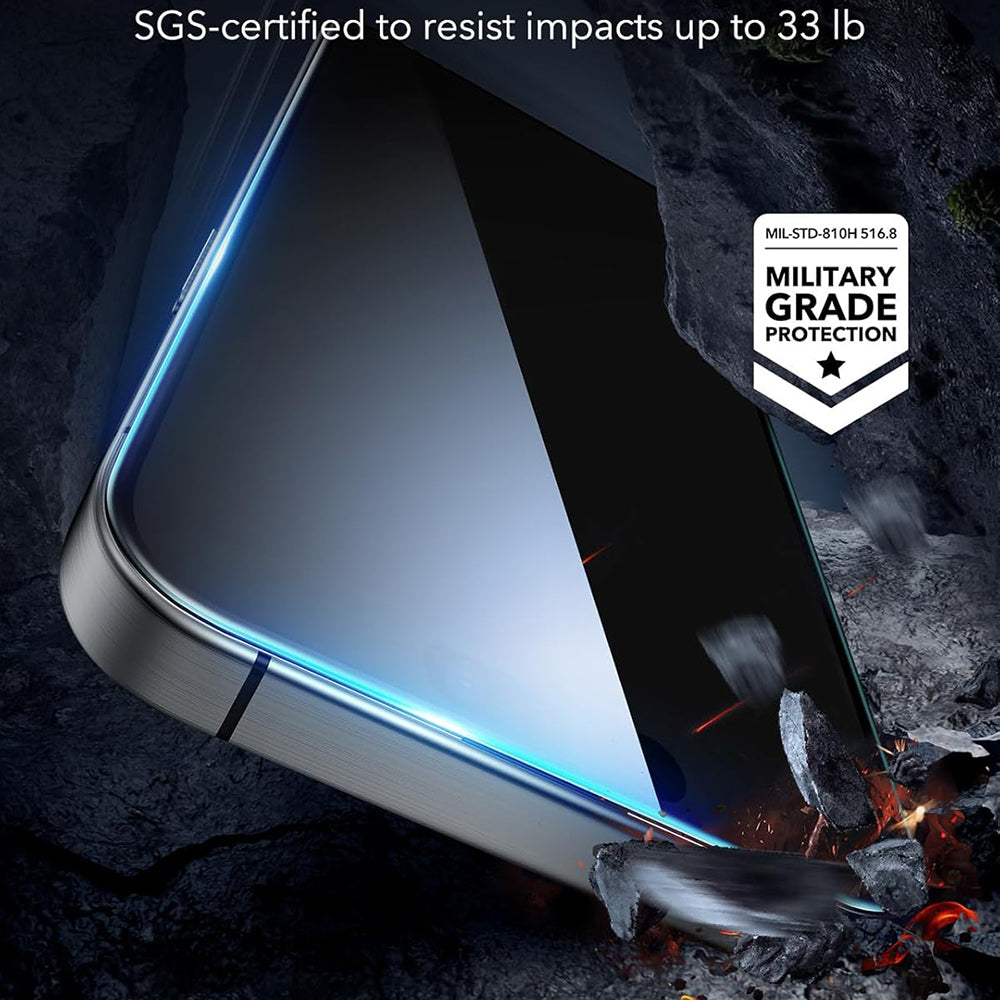 ESR Screen Protector for Apple iPhone 17 Pro, Tempered Glass, Full Glue, Set of 3 Pieces