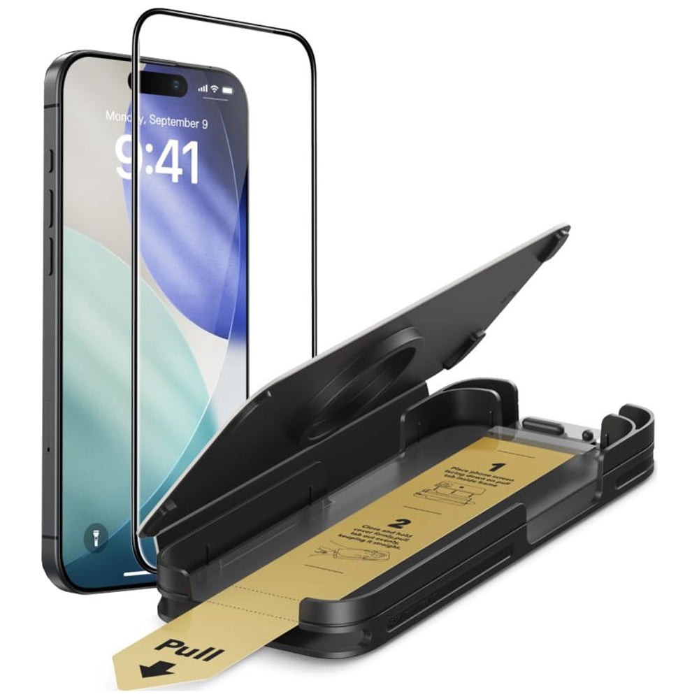ESR UltraFit Armorite Pro Screen Protector for Apple iPhone 17 Pro Max, Tempered Glass, Full Glue, Black