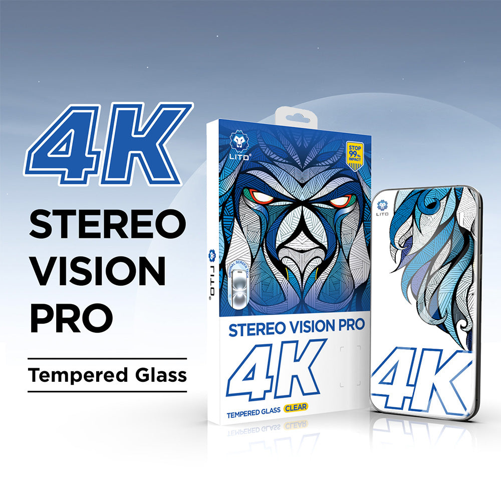 Lito D+ Max 4K Screen Protector for Apple iPhone 17 Pro, Tempered Glass, Full Glue, Black