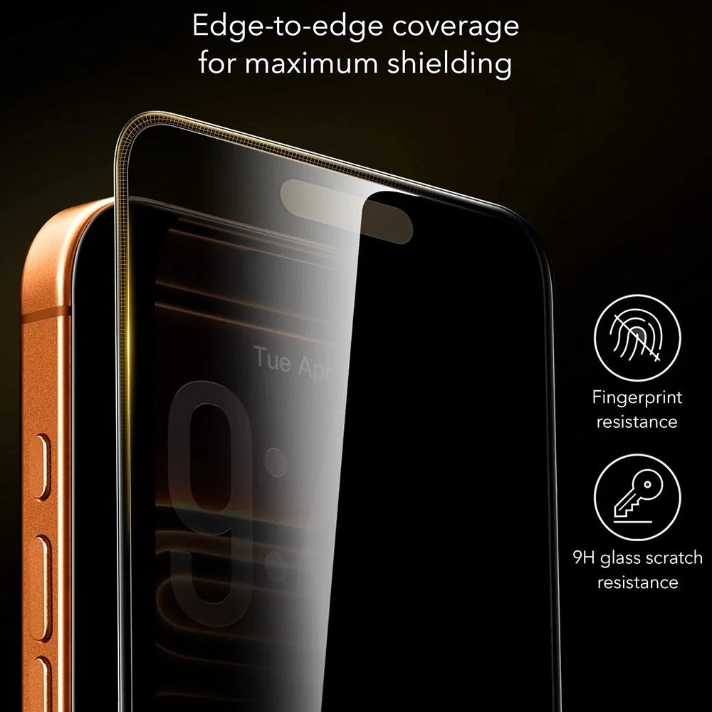 ESR Armorite Pro UltraFit Privacy Screen Protector for Apple iPhone 18 Pro Max, Tempered Glass, Full Glue, Set of 3 pieces