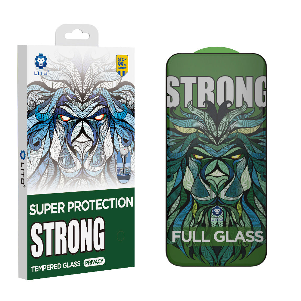Privacy Screen Protector Lito D+ Max Strong for Apple iPhone 17 Pro Max, Tempered Glass, Full Glue