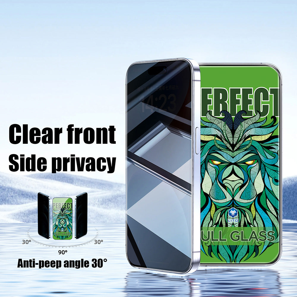 Privacy Screen Protector Lito D+ Max Strong for Apple iPhone 17 Pro, Tempered Glass, Full Glue