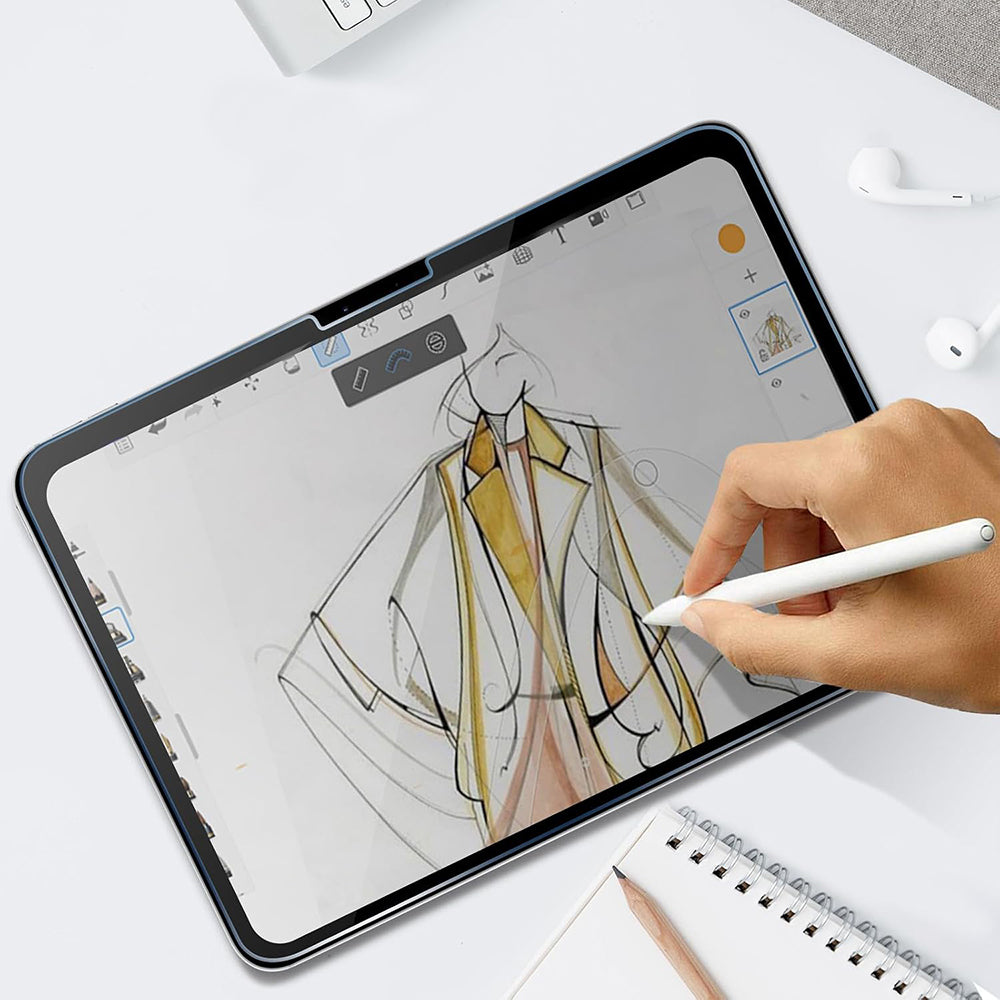 Privacy Screen Protector Techsuit ArmorGlass CrystalHD for Samsung Galaxy Tab S10 Lite, Tempered Glass, Full Glue, Set of 2 pieces