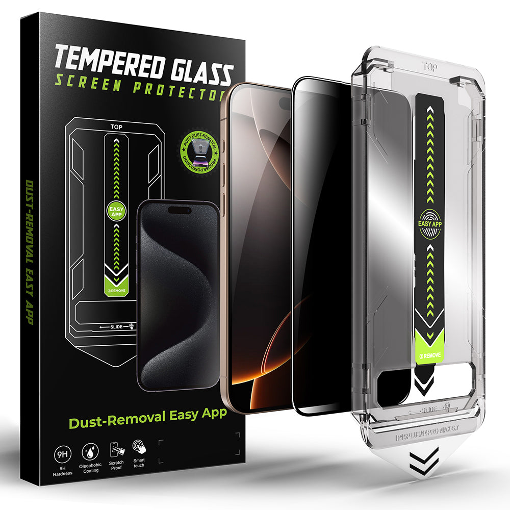 Privacy Techsuit TitanGlass Screen Protector for Apple iPhone 17 Air, Tempered Glass, Full Glue